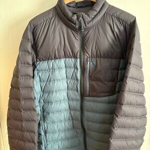 Mountain Hardwear Men's XL 650 Micro Down Jacket Black/ Cobalt Blue